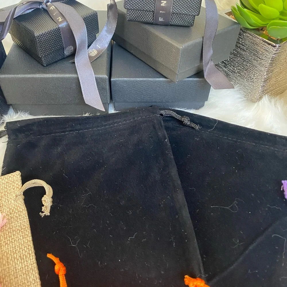 Colorful Drawstring Pouches Set